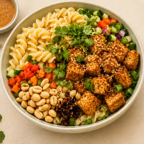 Thai Crunch Pasta Salad from above